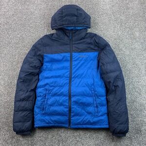 Mountain Warehouse Puffer Jacket Mens Small Blue‎ Hooded Lightweight Insulated